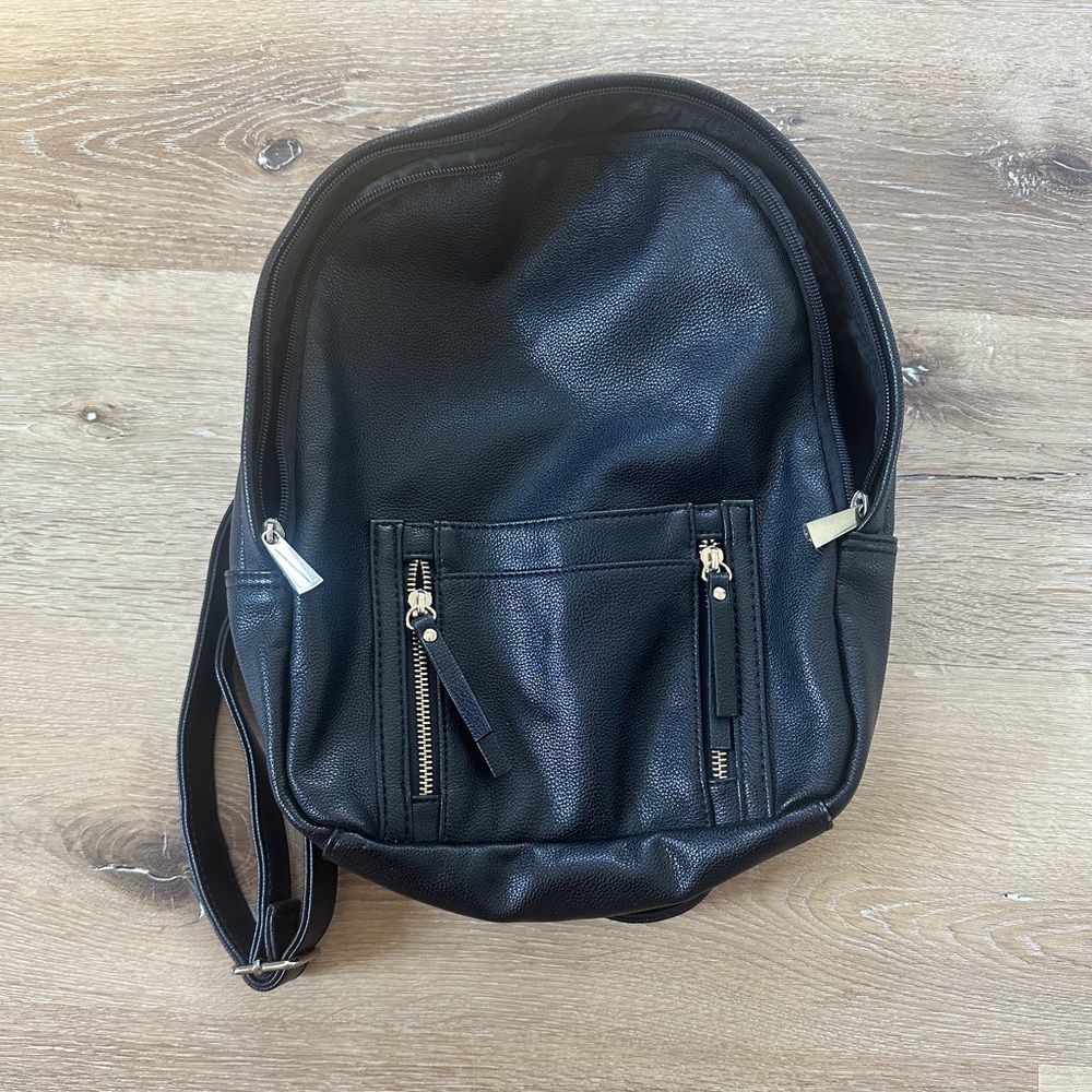 Express Black Leather Mini Backpack - image 1